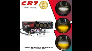 Lampu Tembak LED Laser D2 D3 Transformer 4 Mata Lampu SQL 4 Mata Mini Driving Lampu Laser LED Plus Kipas 2 Warna Putih Kuning CR7