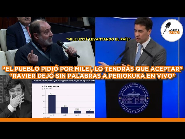 PERIOKUKA METIÓ LA PATA EN CONFERENCIA Y RAVIER LO DEJÓ SIN PALABRAS: "EL PUEBLO PIDIÓ POR MILEI"
