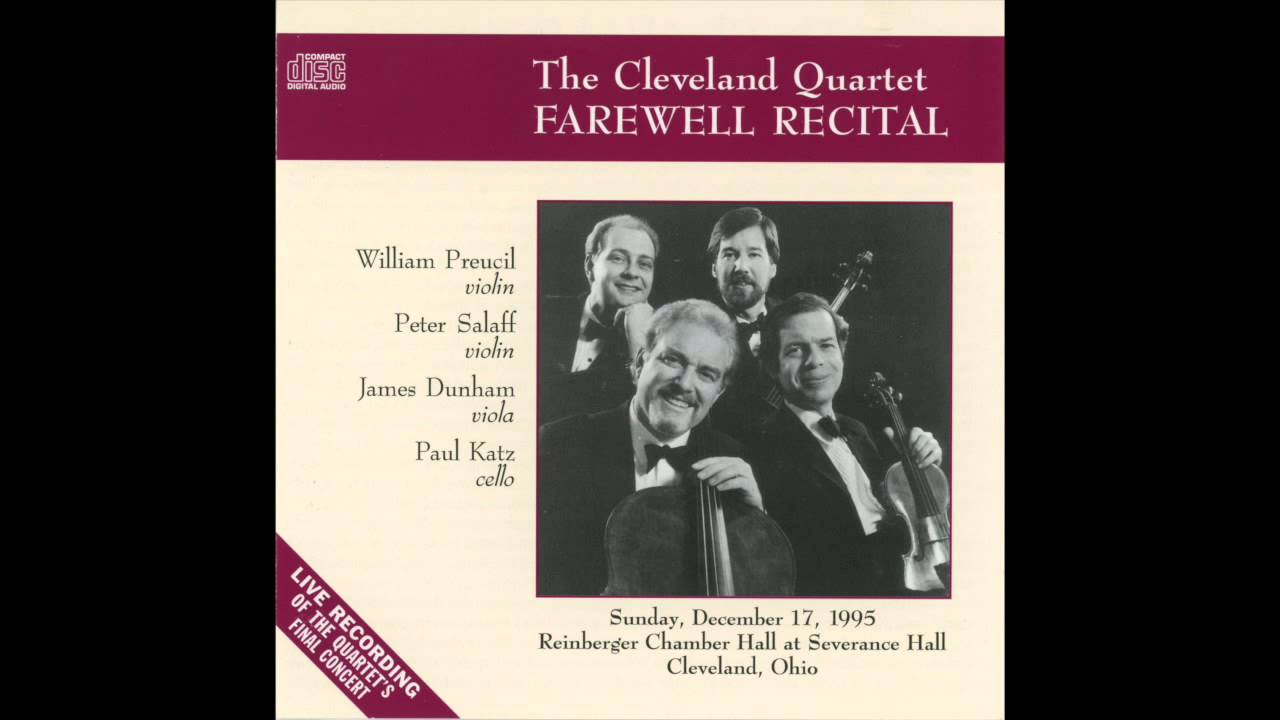 Cleveland Quartet - Finale from Beethoven String Quartet in F