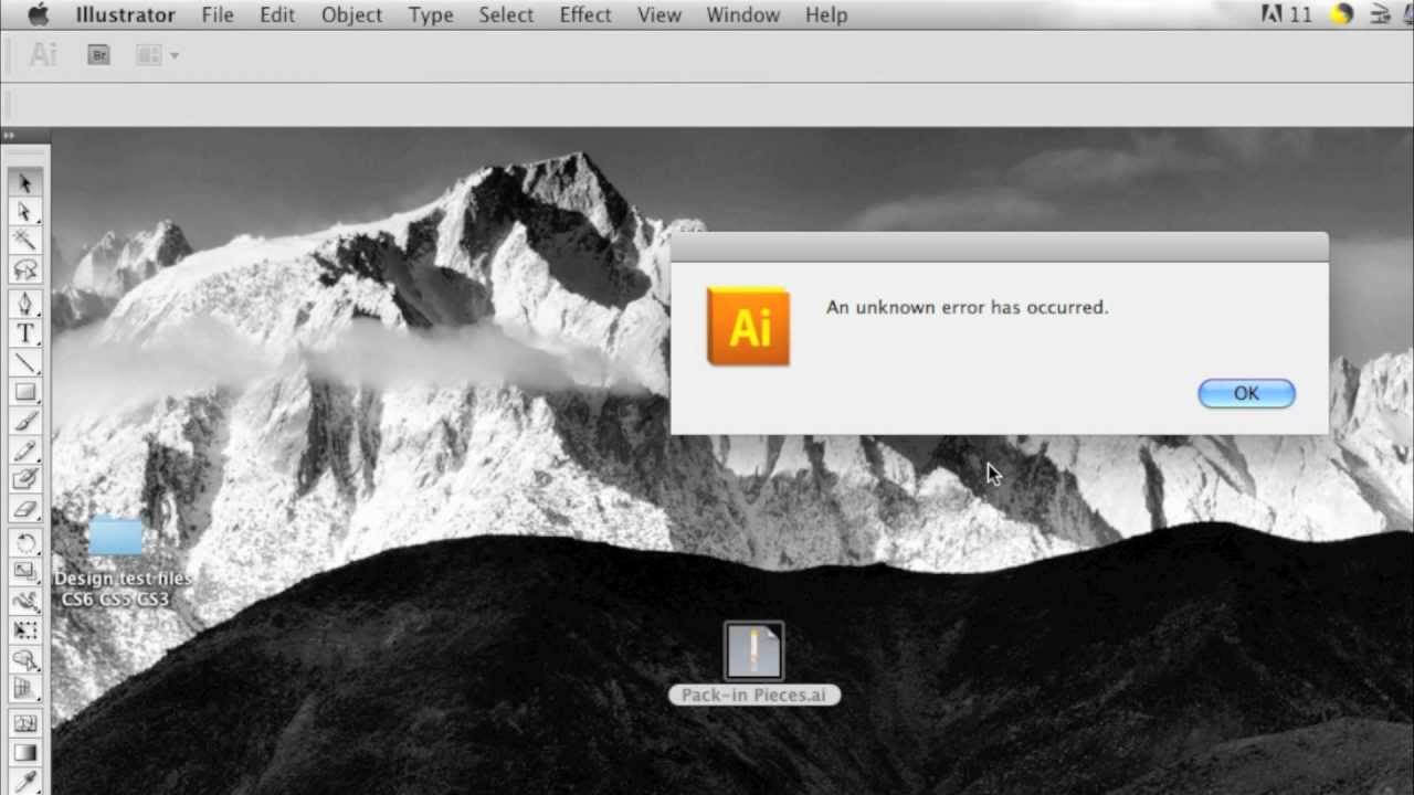 Illustrator File Not Opening An Unknown Error Has Occurred A