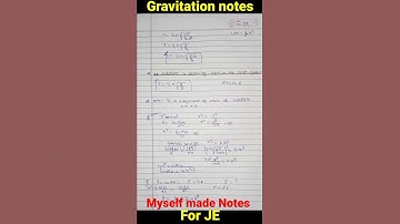 Gravitation Class 11 notes for JEE and NEET & NDA #shorts #shortvideo