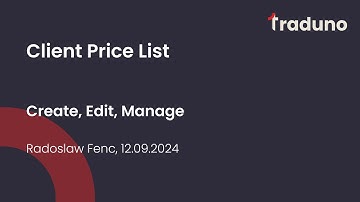 Traduno: Client Price List