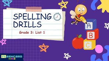 Speed Spelling Drills for Kids | Learn with Flashcards! Grade 3: List 1