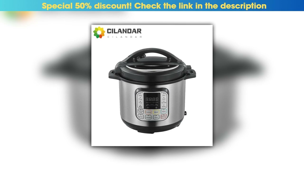 Review 6-liter electric pressure cooker with multifunctional non stick inner pot and timed cooking•