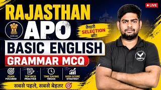 Rajasthan APO 2026 | Basic English Grammar MCQ Practice | Important English Questions | By Surya Sir