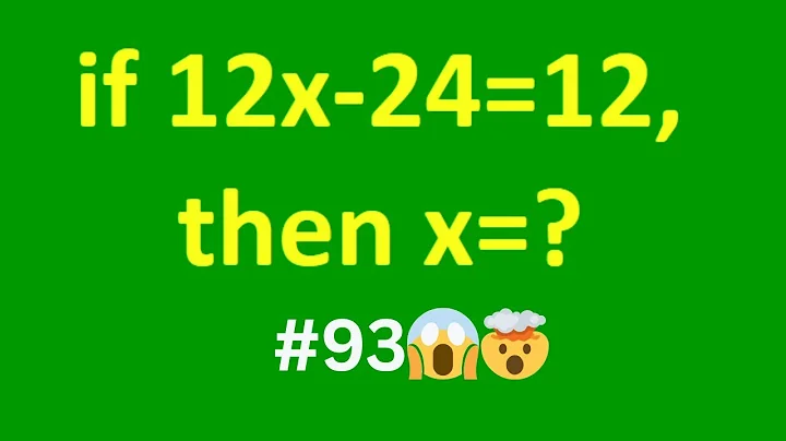 Math Puzzle #93 – Find the Value of X | Simple Algebra Challenge 🤯