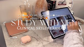 Famous Study with me for my clinical skills final exam 🥼 | 3 hrs | 60/10 pomodoro | no music 🎧 Profile