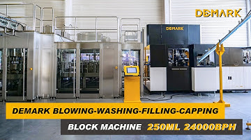 Demark 250ml Water Bottling Line | Blowing-Washing-Filling-Capping Combi Block Machine | 24,000BPH