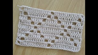 How to Crochet diamond stitch