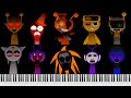 Incredibox Sprunki: Betters &amp; Loses All Levels 🎹 Drawn with Piano Notes #piano #sprunki #music