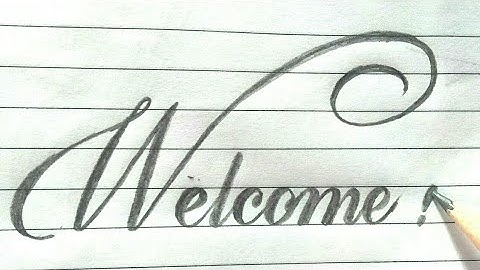 How to write welcome in cursive writing | Welcome in Fancy letter | RUA sign writing 🔥🔥