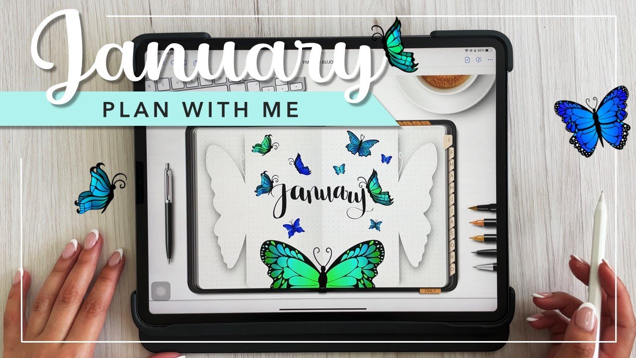 PLAN WITH ME // January 2023 Digital Bullet Journal Set Up