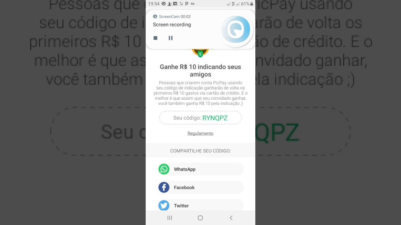 Código Promocional Picpay Válido Para Contas Antigas