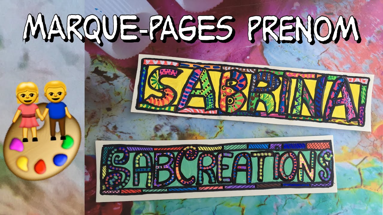 Decoracion De Page De Garde D'art Plastique Nom Prenom Classe MARQUE-PAGES PRÉNOM - ATELIER PEINTURE ENFANT 🎨 SABCREATIONS - YouTube