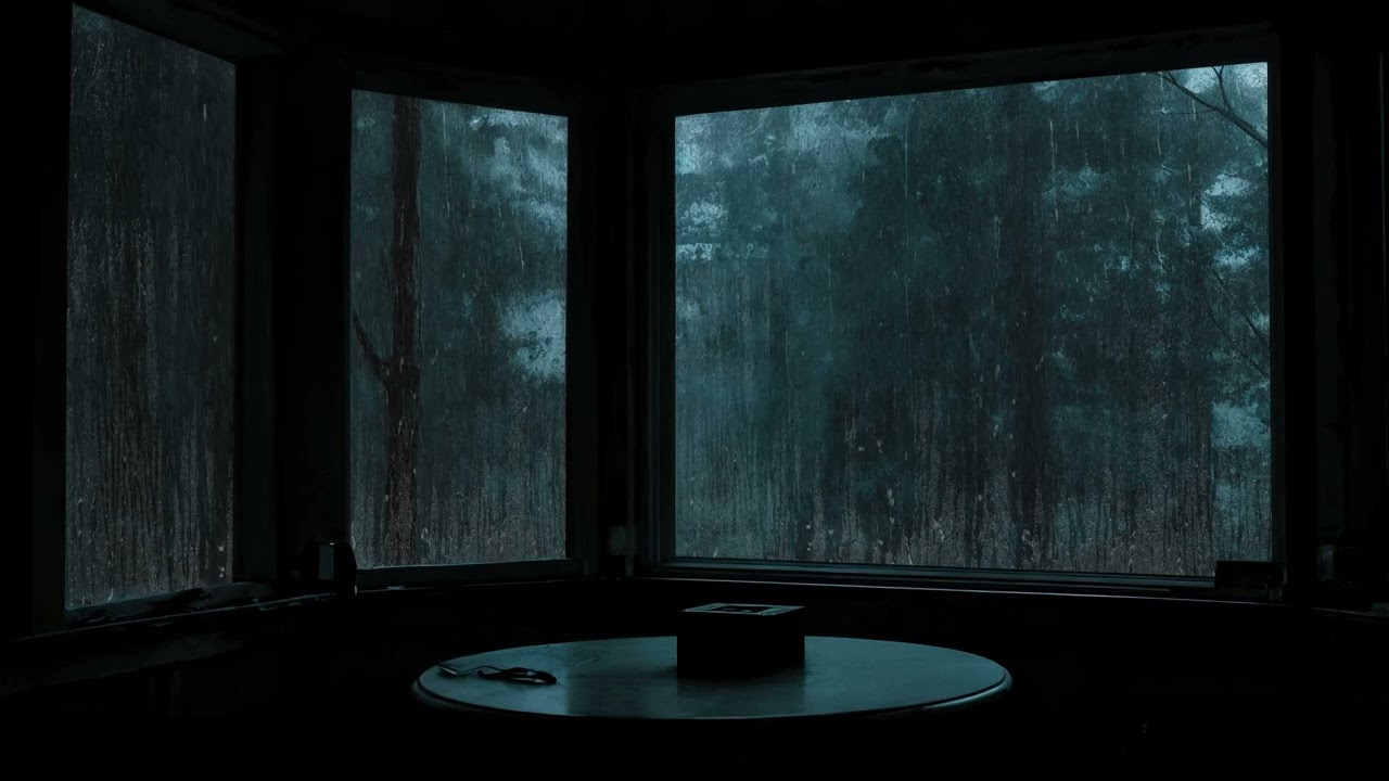 Slow Night Rain Outside the Window 🌧️ Dim Bedroom Ambience for Restful Deep Sleep