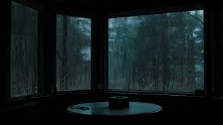 Slow Night Rain Outside the Window 🌧️ Dim Bedroom Ambience for Restful Deep Sleep