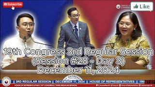 19th Congress 3rd Regular Session #28 Day 3