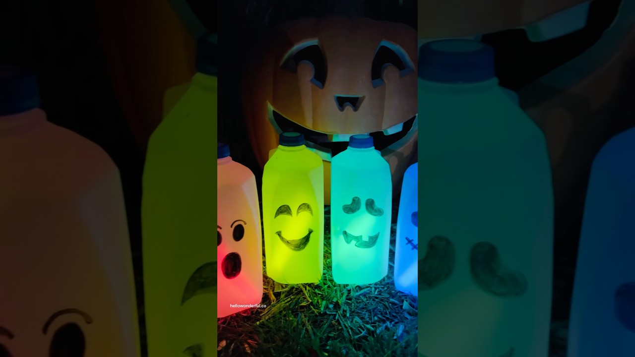 Переделайте молочные бидоны в жуткие фонарики на Хэллоуин! 🎃 