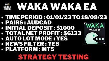 Waka Waka EA MT5 Forex Robot Strategy Testing | mql5 market robots