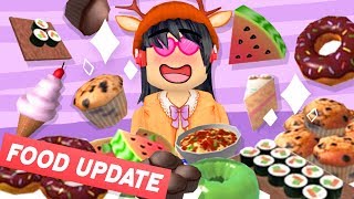 All the NEW FOODS in Bloxburg MUKBANG! (0.7.5 Update)
