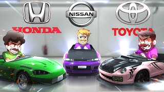 Honda VS Nissan VS Toyota In GTA5!