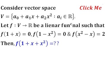 linear functional vector space MCQ MA University Gate 2017 linear algebra mathematics du csir net