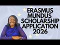 Erasmus Mundus Scholarship Application 2026 Guide Erasmus Mundus Scholarship Application 2026 Guide