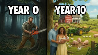 I SPENT 10 YEARS BUILDING A FARM WITH $0 AND A CHAINSAW | FS25 | The Complete Story
