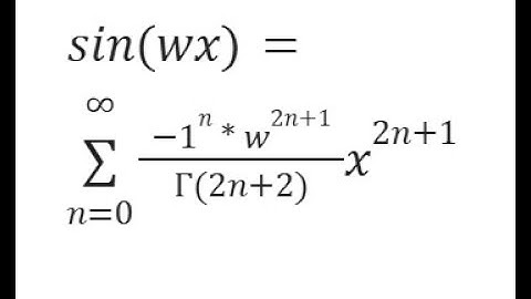 sin(wx) Taylor Maclaurin SERIESSUM LINEST POLYNOMIAL REGRESSION GAMMA Google Sheets or Excel