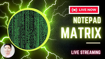 How to Create Matrix Effect Using in Ms Notepad windows 2007/08/10/11#notepadmatrix #notepadtricks