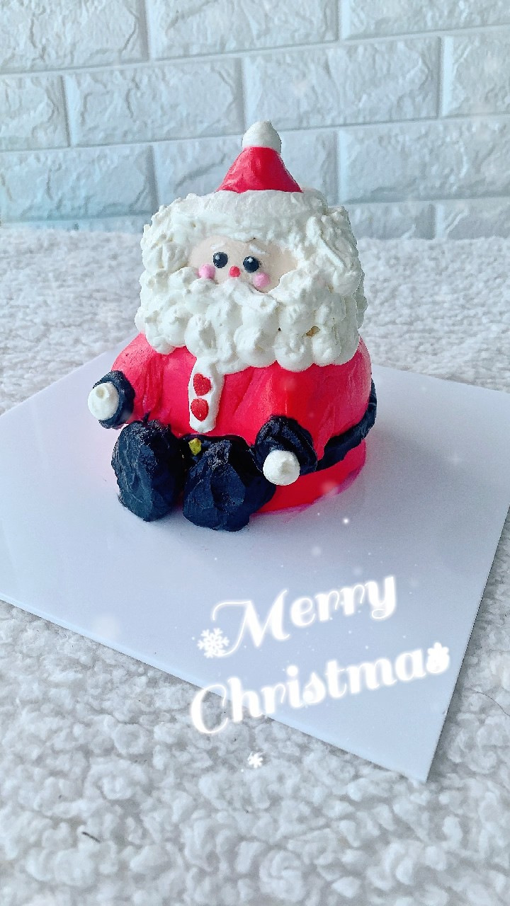 kawaii・:*😍🤍サンタさんの立体cake❤️#cake #christmas #クリスマス
