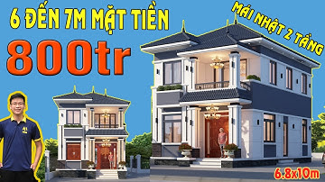 KHÔNG THỂ TIN NỔI !! Mẫu nhà Mái Nhật 2 tầng 6m mặt tiền 4 phòng ngủ giá Hoàn Thiện thô chỉ 800tr .
