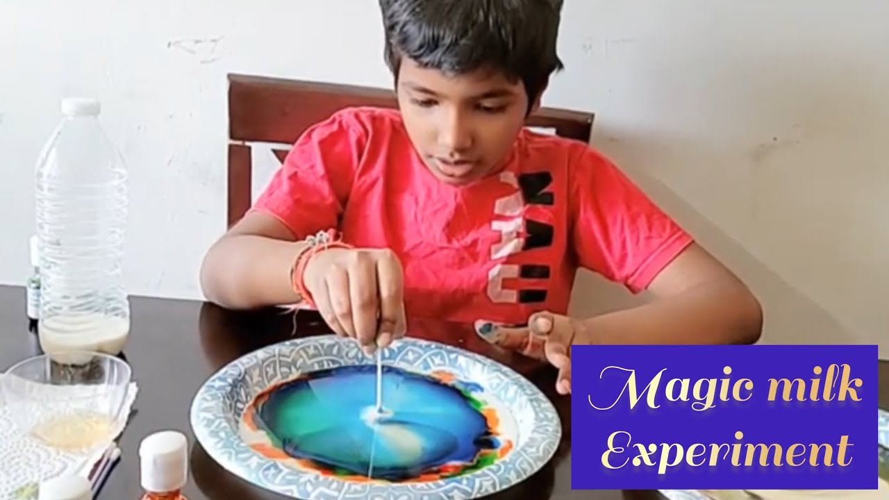 Magic Milk Easy DIY Science Experiments for kids milk food coloring