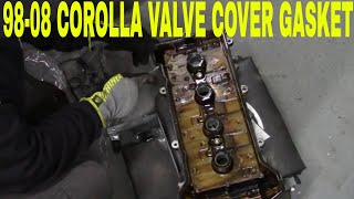 1998-2008 Toyota Corolla Valve cover gasket remove and install