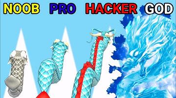 NOOB vs PRO vs HACKER vs GOD in Dragon Evolution Run