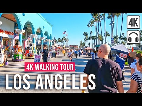 Los Angeles 4K Walking Tour - 4-hour LA Walk With Captions U0026 Immersive Sound [4K/60fps]