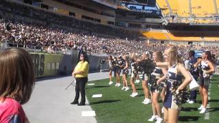 2014 Pitt Panthers and Pitt Cheerleaders at Akron game