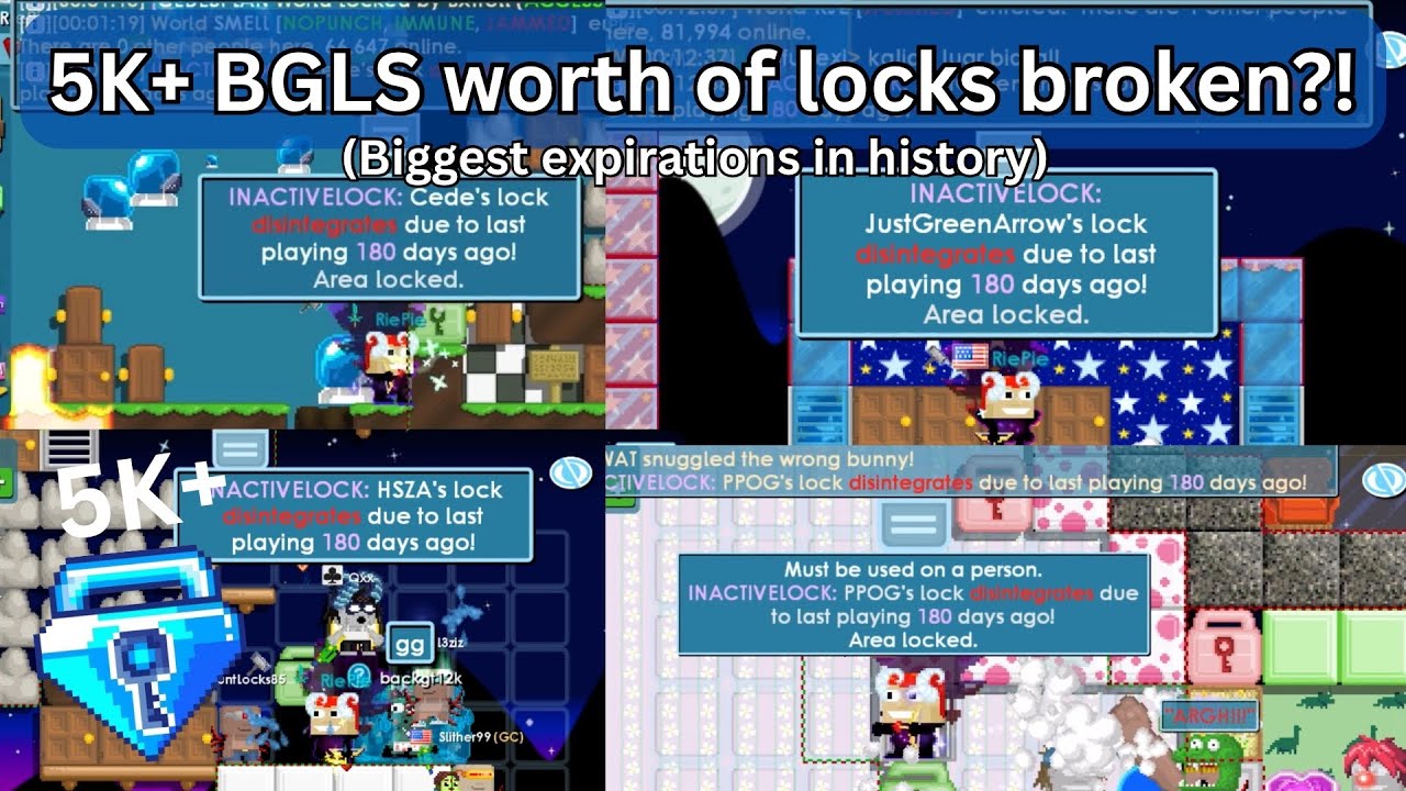 Growtopia | Hunters 179 (Over 5k bgls of locks broke?!)