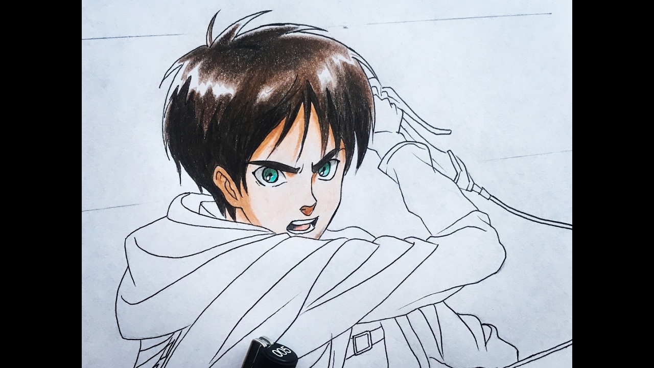 How to draw Eren (Attack on Titan) - YouTube
