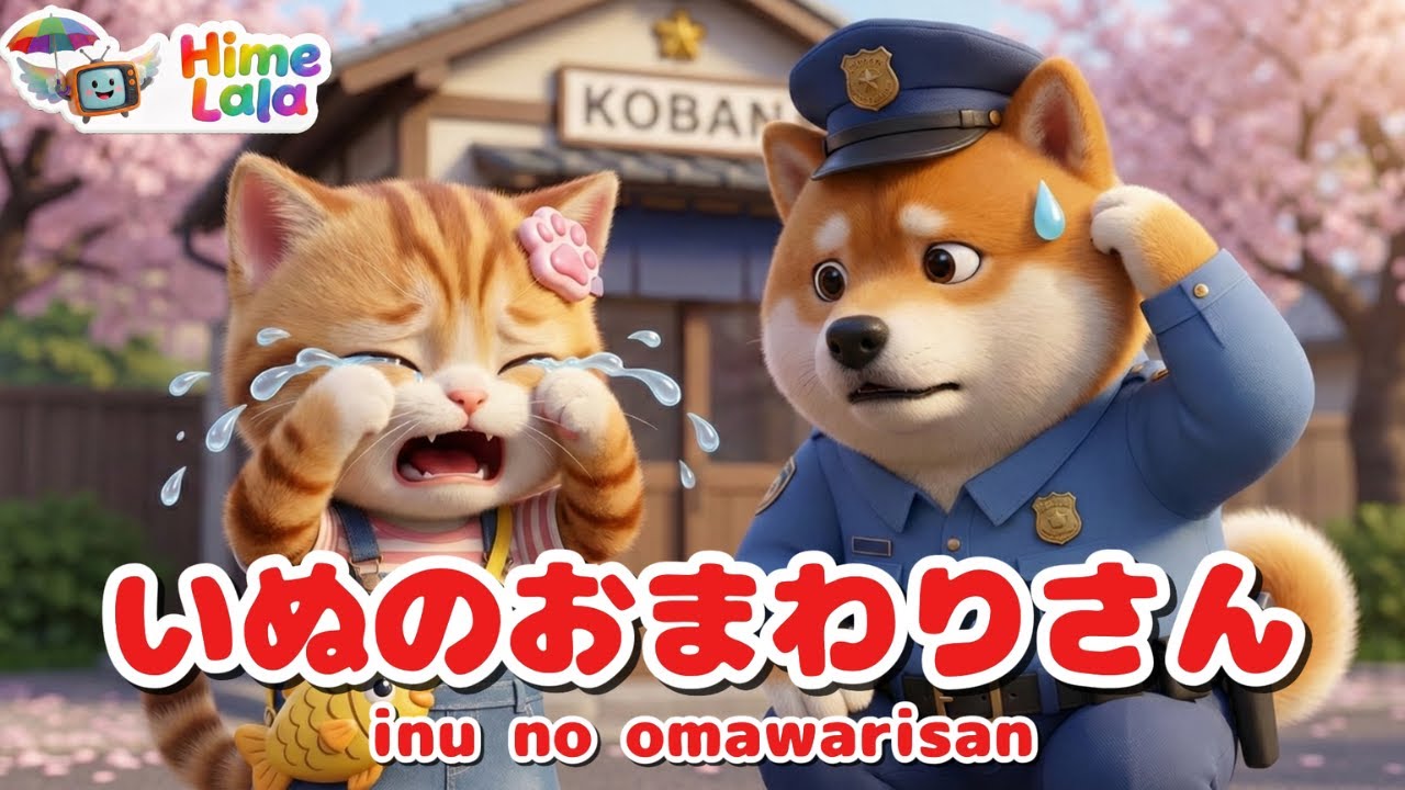 いぬのおまわりさん（まいごのこねこちゃん）｜童謡・こどものうた｜歌詞付き｜3Dアニメ（Inu no Omawarisan）