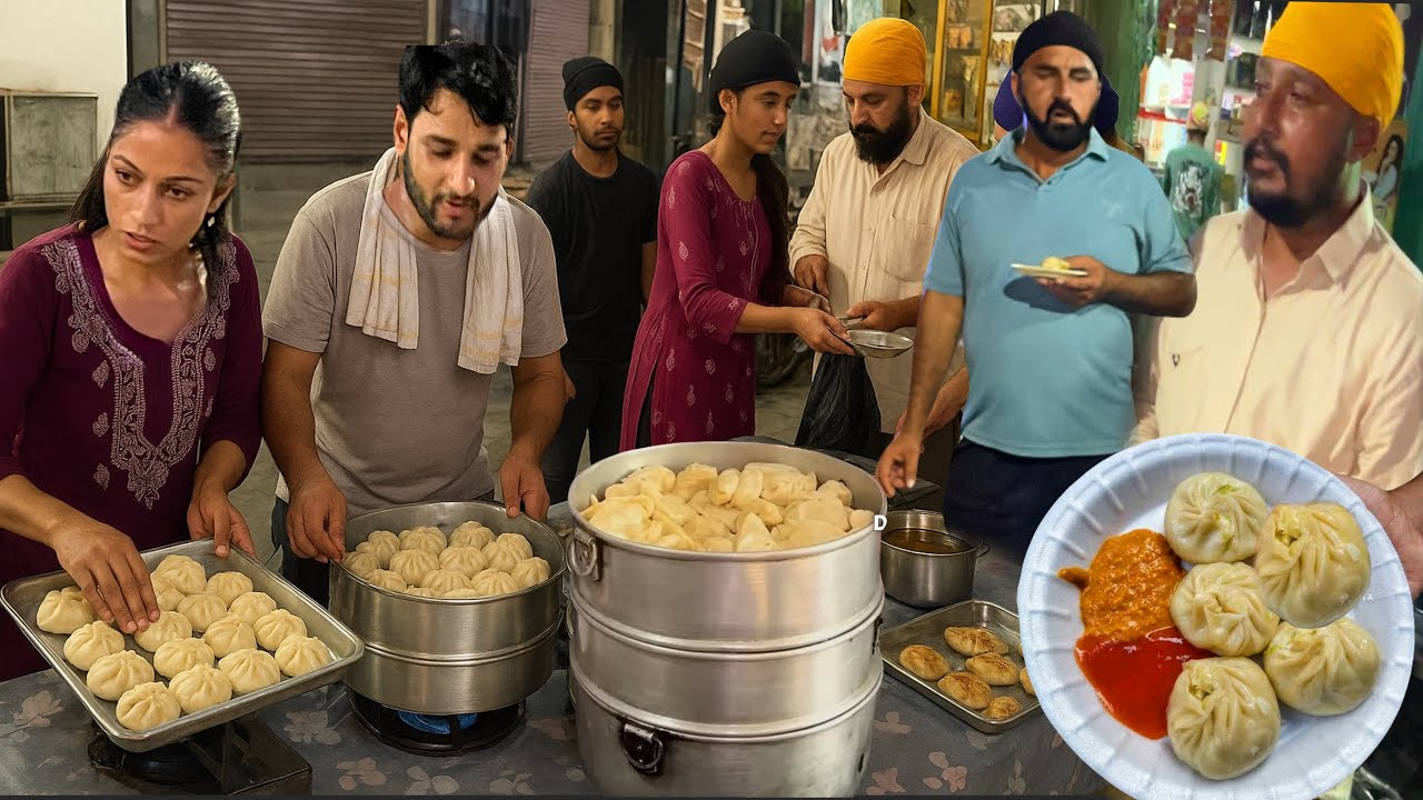  Momos ਦੀ ਲਾਈ ਰੈੜੀ | 15 mint ਵਿੱਚ ਰੈੜੀ ਖਾਲੀ 🤤 | profit or loss 🤑 | street food 🛣️| healthy family ❤️