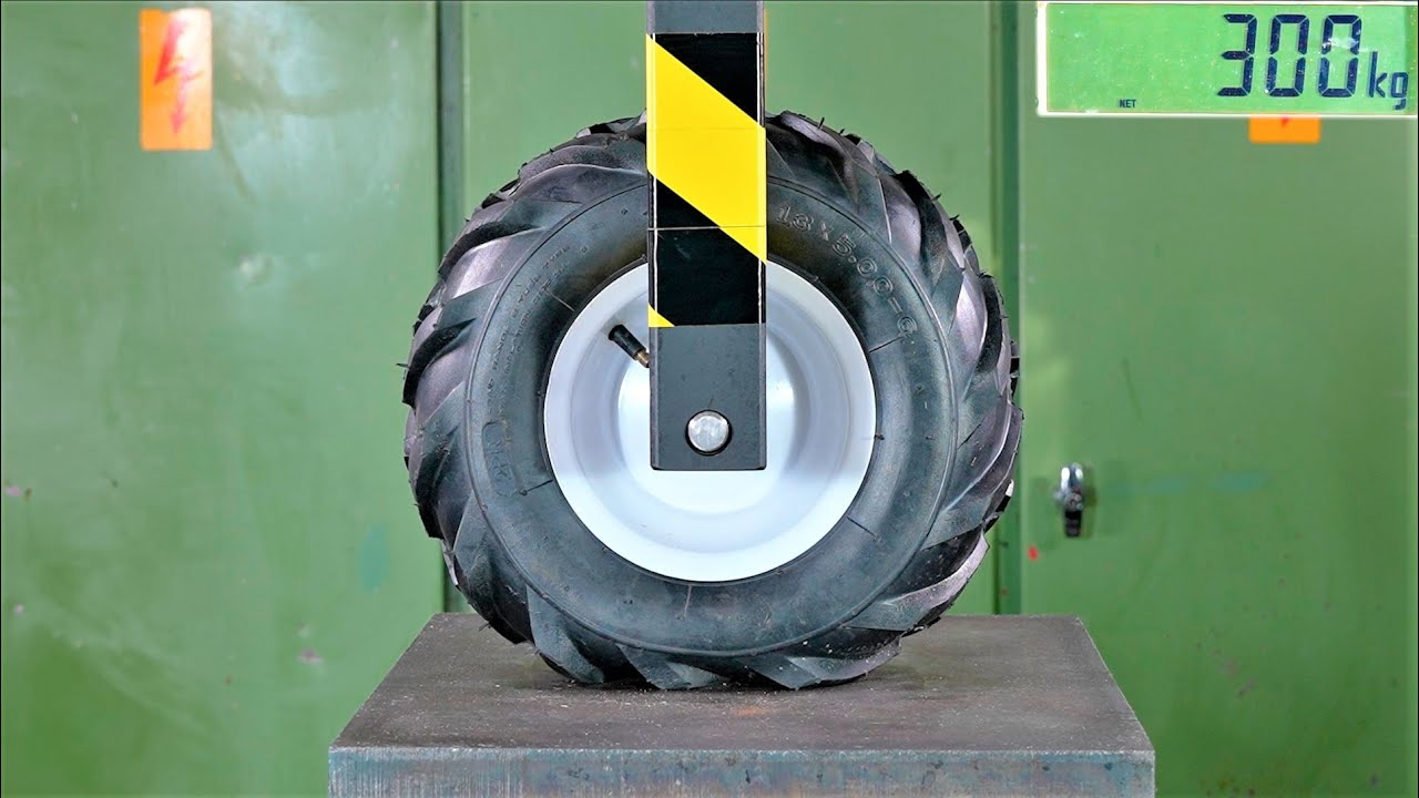 How Strong Are Tires? Hydraulic Press Test! YouTube