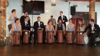 World Drumming Flashmob At Wedding