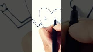 valentine's day series part-5 Blushy heart #shorts #easyartforbeginners  #valentine's day series.
