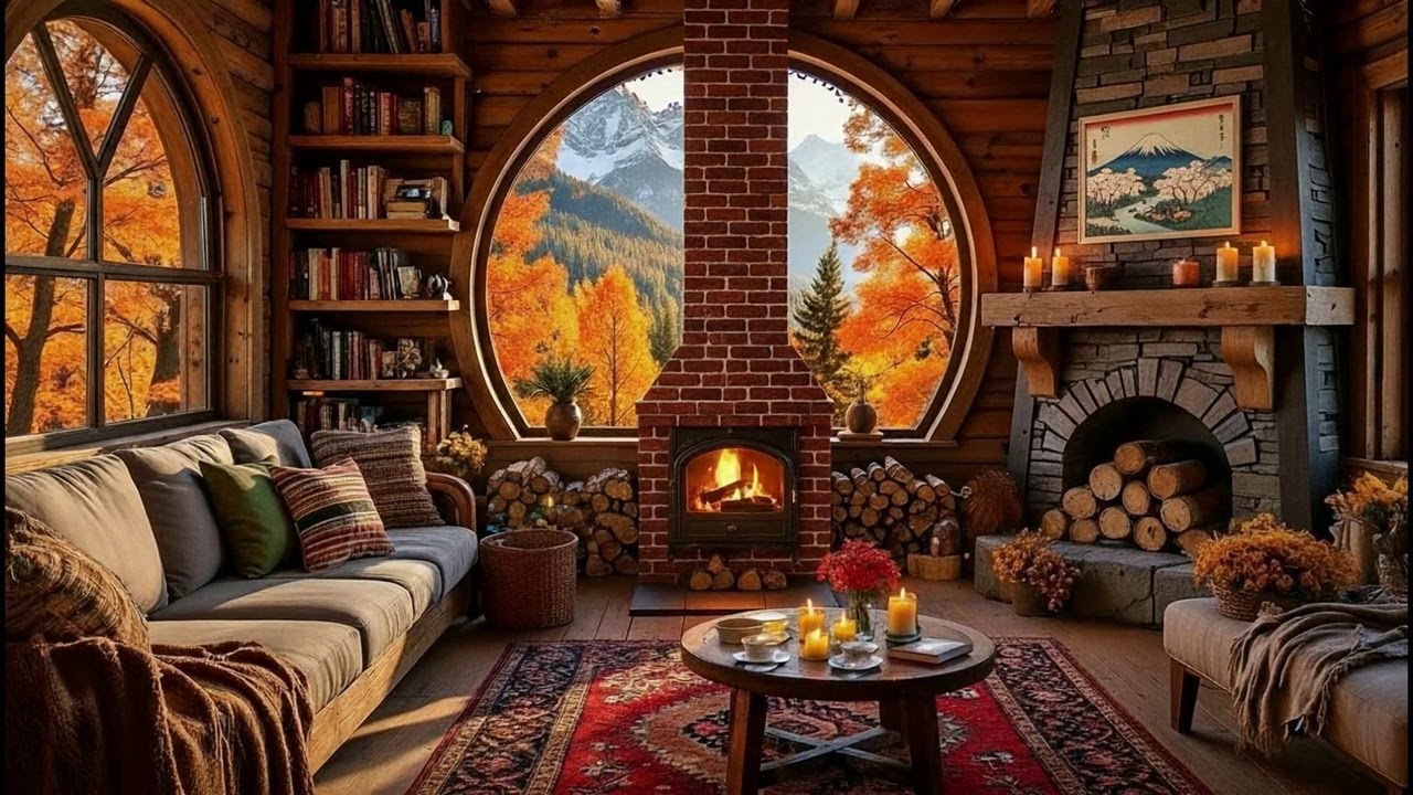 Relaxing Autumn Coffee Jazz ??? Smooth Lakeside Music for Focus & Work|