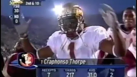 Craphonso Thorpe vs Notre Dame 2003