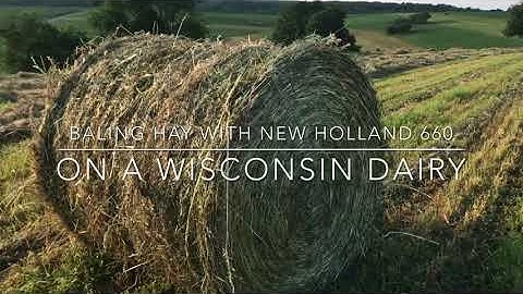 baling hay with a new holland 660 and new holland G170