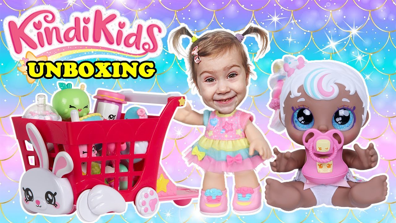 Розпаковка Іграшок Kindi Kids MINI MELLO i Kindi Kids FUN SHOPPING CART