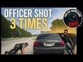 officer shot 3 times captured on Police bodycam raw #useofforce #instantregret #policetakedown