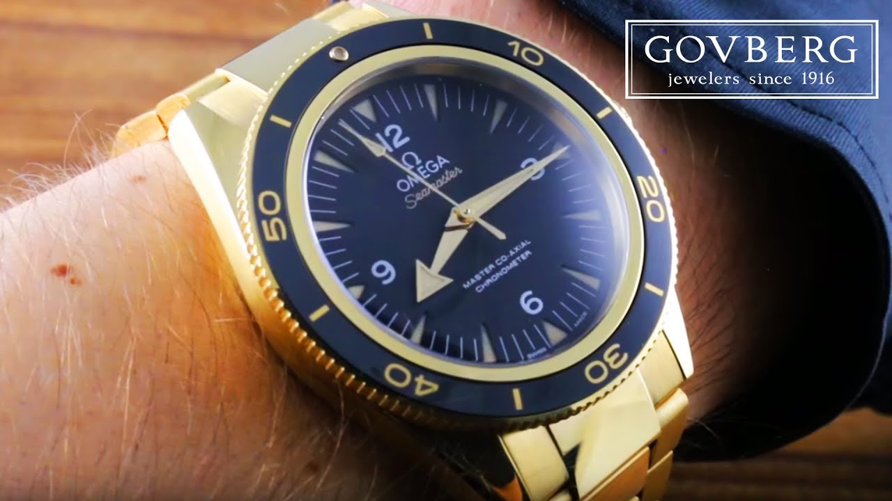 Omega Seamaster 300m (Yellow Gold) 233.60.41.21.01.002 Functions